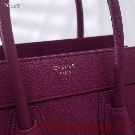 CELINE MICRO LUGGAGE HANDBAG IN LAMINATED LAMBSKIN 167793-18