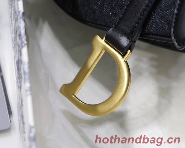 Dior SADDLE DENIM CANVAS BAG M928 denim black