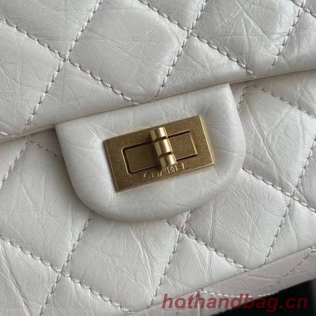 Chanel 2.55 Calfskin Flap Bag A37587 white