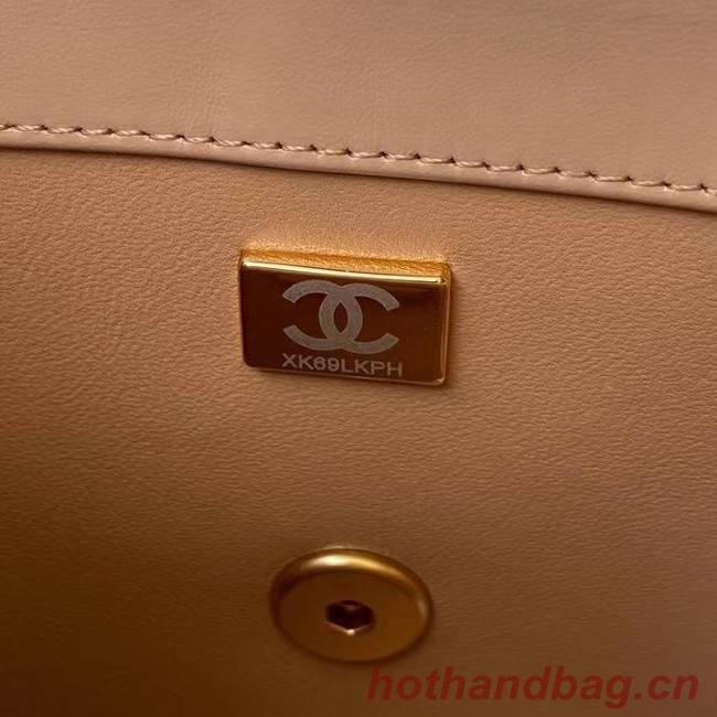 Chanel Flap Shoulder Bag Original leather AS2649 Apricot