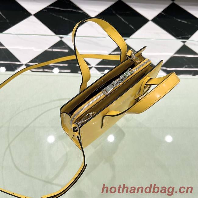 Prada Re-Edition 1995 brushed-leather small shoulder bag 1BA357 yellow