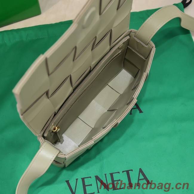 Bottega Veneta Intreccio leather cross-body bag 578004 Travertine