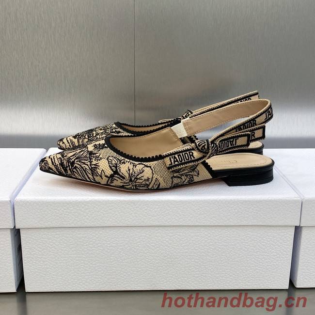 JADIOR SLINGBACK FLAT Embroidered Cotton 93528-5