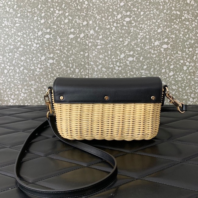 VALENTINO Small Woven Shoulder Bag 5055 black