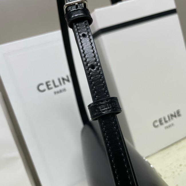 Celine MEDIUM CELINE LOLA BAG IN SHINY CALFSKIN 115533 BLACK
