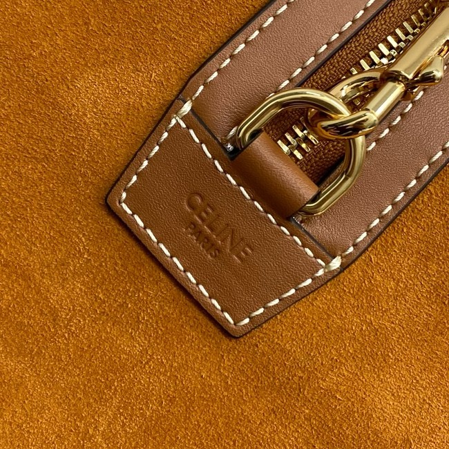 Celine BOSTON IN SUEDE CALFSKIN 119573 TOBACCO