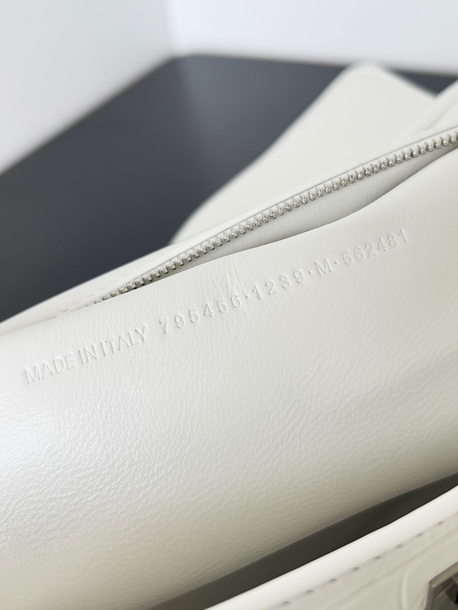 Balenciaga Rodeo Handbag crocodile skin 795457 white&Silver 