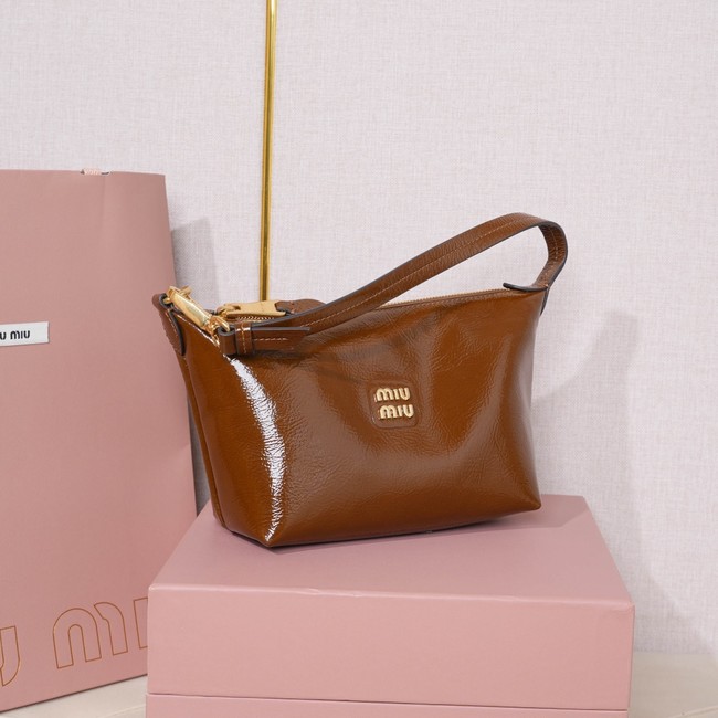 MIU MIU Leather Shoulder Bags 5NE841 Camel