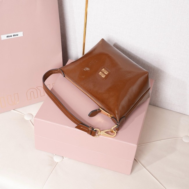MIU MIU Leather Shoulder Bags 5NE841 Camel