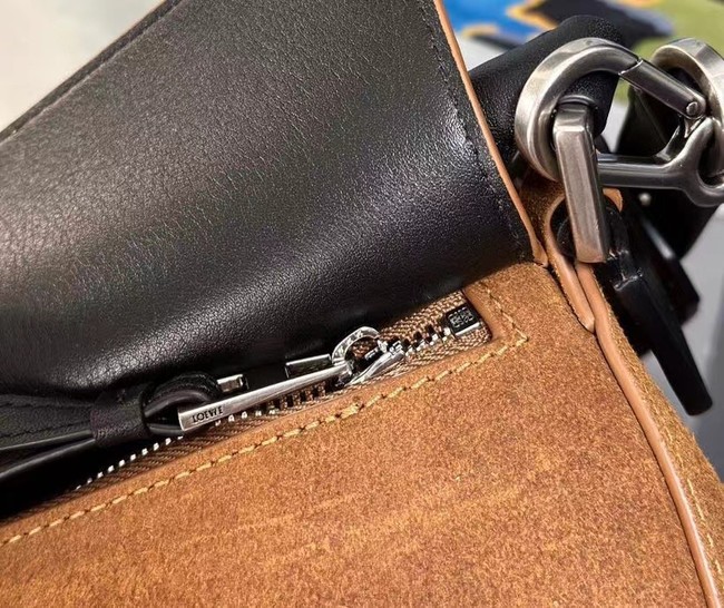 Loewe Large SUEDE Puzzle bag 231095 Tan