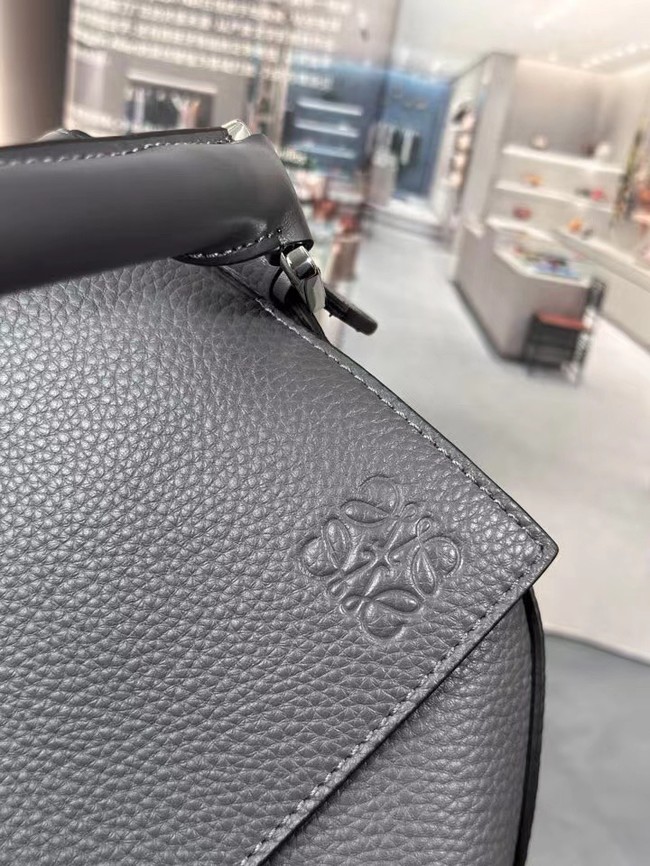 Loewe Large grainy cowhide leather Puzzle bag 231095 dark gray