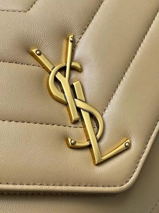 SAINT LAURENT LOULOU MEDIUM IN MATELASSE LAMBSKIN 801439 NATURAL TAN