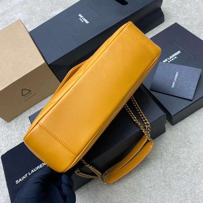 SAINT LAURENT LOULOU MEDIUM IN MATELASSE LAMBSKIN 801439 SUNFLOWER