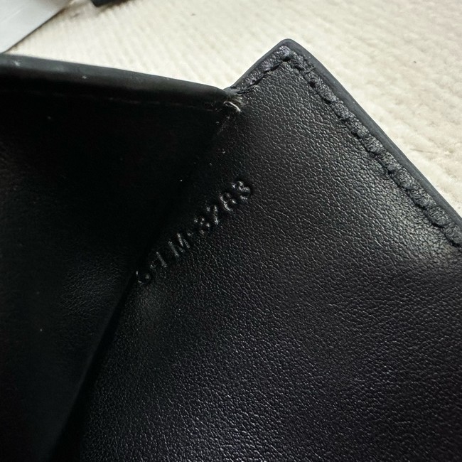 Celine SMALL FLAP WALLET TRIOMPHE IN SHINY CALFSKIN 10D783 white&SILVER