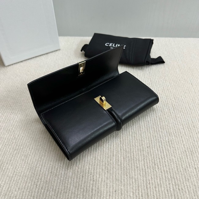 Celine LARGE WALLET TRIOMPHE IN SHINY CALFSKIN 10M033 black
