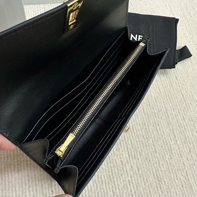 Celine LARGE WALLET TRIOMPHE IN SHINY CALFSKIN 10M033 black