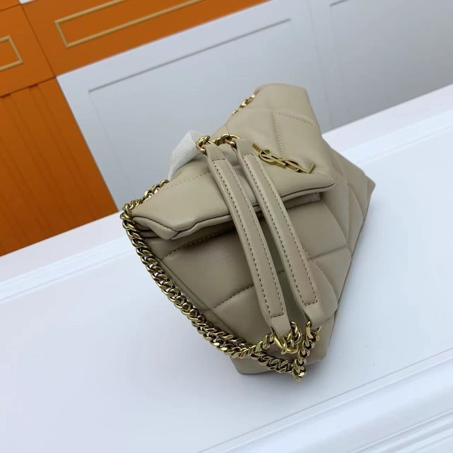 SAINT LAURENT TOY PUFFER IN LAMBSKIN 759337 DARK BEIGE