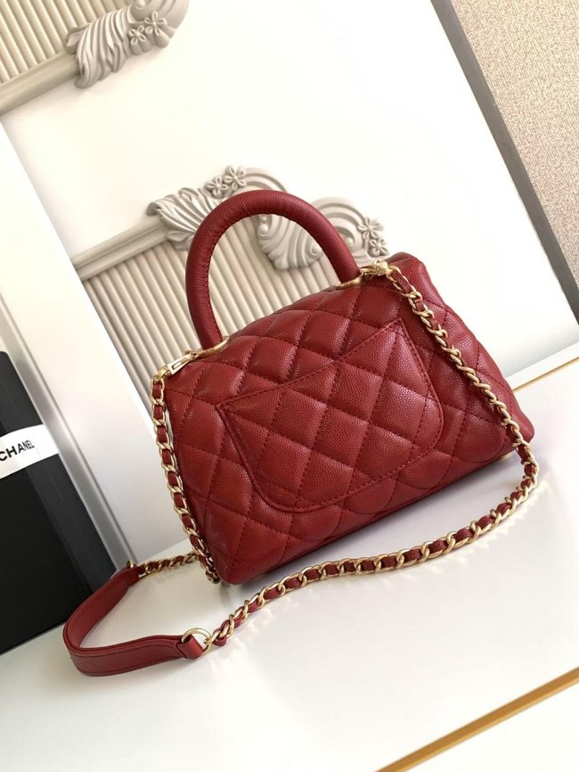 Chanel MINI FLAP BAG WITH TOP HANDLE AS2215-12