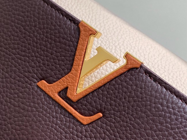 Louis Vuitton Capucines MM M12952 Chocolate & Quartz & Tan