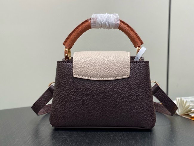 Louis Vuitton Ostrich Capucines BB M11908 Chocolate & Quartz & Tan