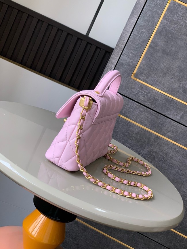 Chanel SMALL FLAP BAG WITH TOP HANDLE AS5355 pink