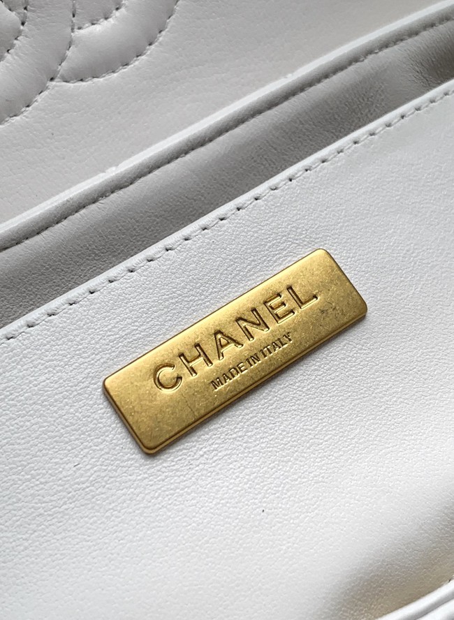Chanel SMALL FLAP BAG WITH TOP HANDLE AS5356 white