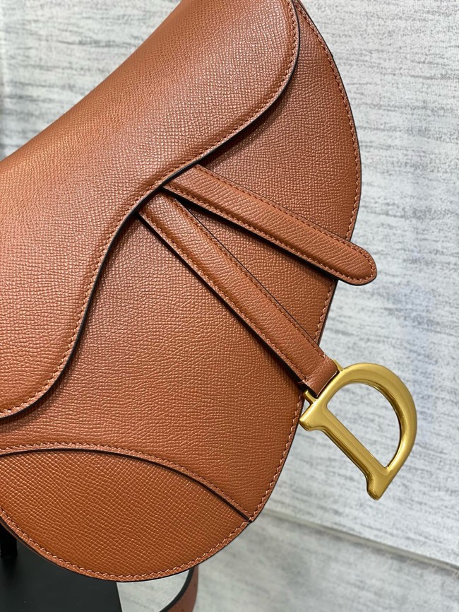 Dior Saddle Bag with Strap Golden Saddle Grained Calfskin M0455CBAA