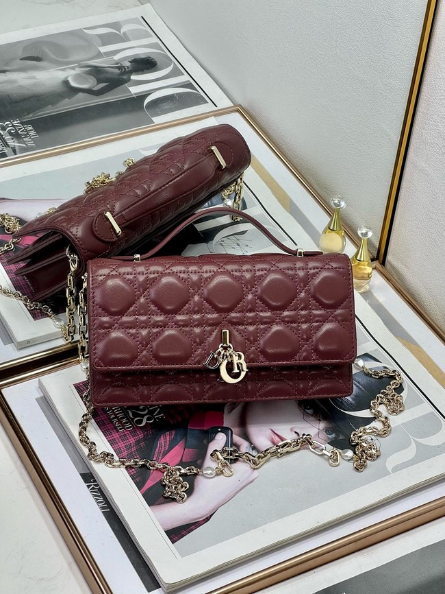 My Dior Mini Bag Cannage Lambskin S0980ONMJ Cherry Red