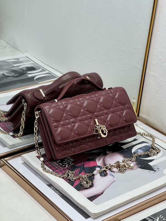 My Dior Mini Bag Cannage Lambskin S0980ONMJ Cherry Red