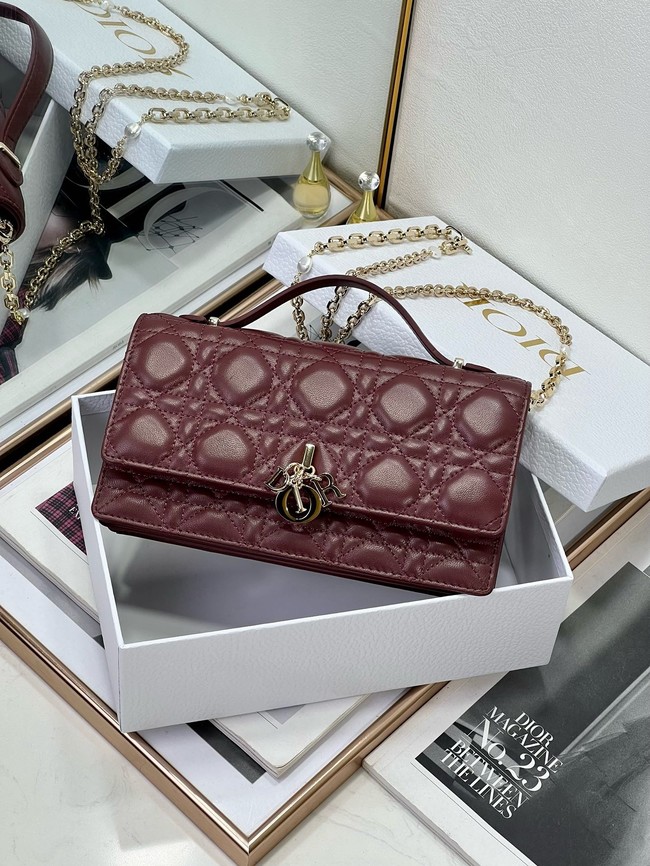 My Dior Mini Bag Cannage Lambskin S0980ONMJ Cherry Red