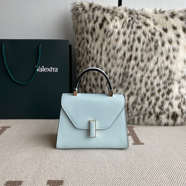 Valextra Iside Top Handle Mini Bag 00359 light blue