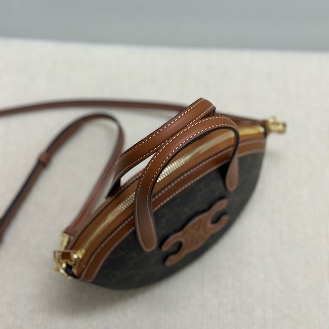 Celine IN TRIOMPHE CANVAS AND CALFSKIN 122262 TAN