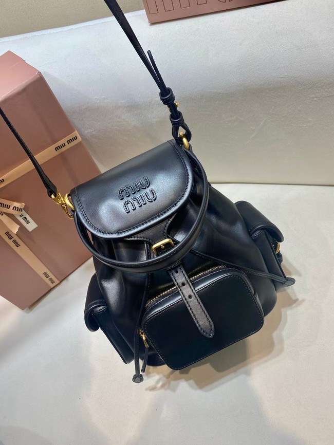 MIUMIU Cowhide backpack 5BZ043 black