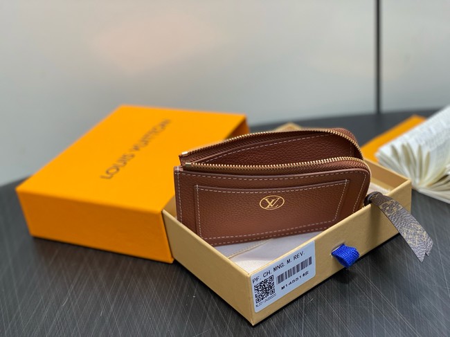 Louis Vuitton NEW Low Key Zipped Card Holder M14550 Cognac Brown