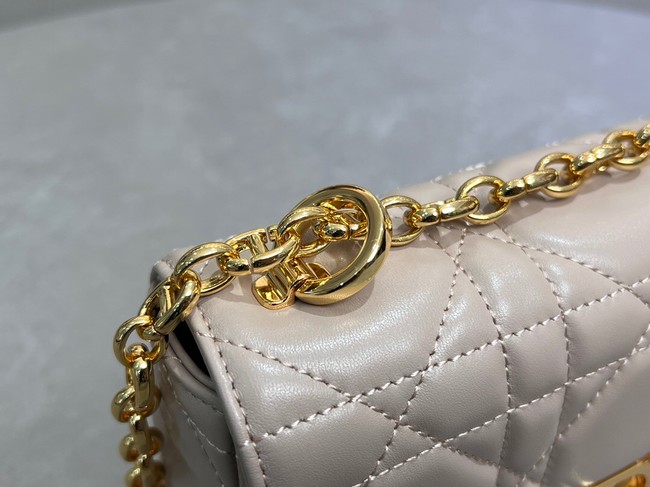 Small Soft Dior Caro Bag Macrocannage Lambskin M9252UHPA gray