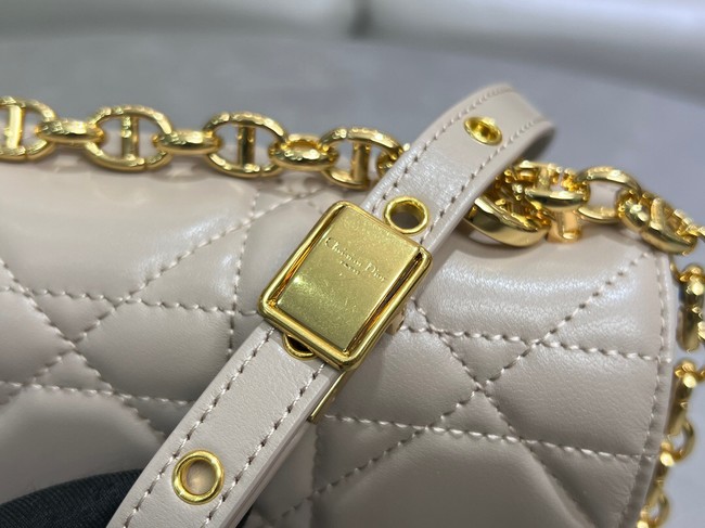 Small Soft Dior Caro Bag Macrocannage Lambskin M9252UHPA gray