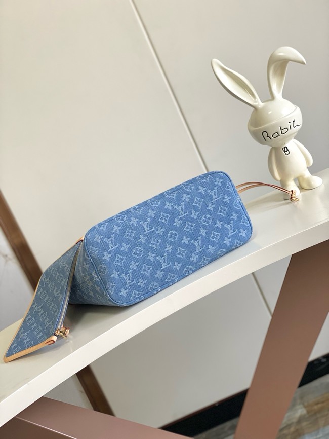 Louis Vuitton NEW Neverfull MM M13192 Denim Blue