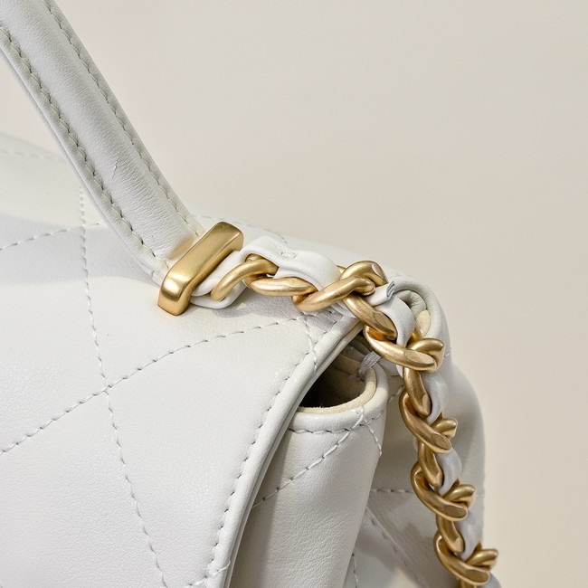 Chanel SMALL FLAP BAG WITH TOP HANDLE AS5467 WHITE