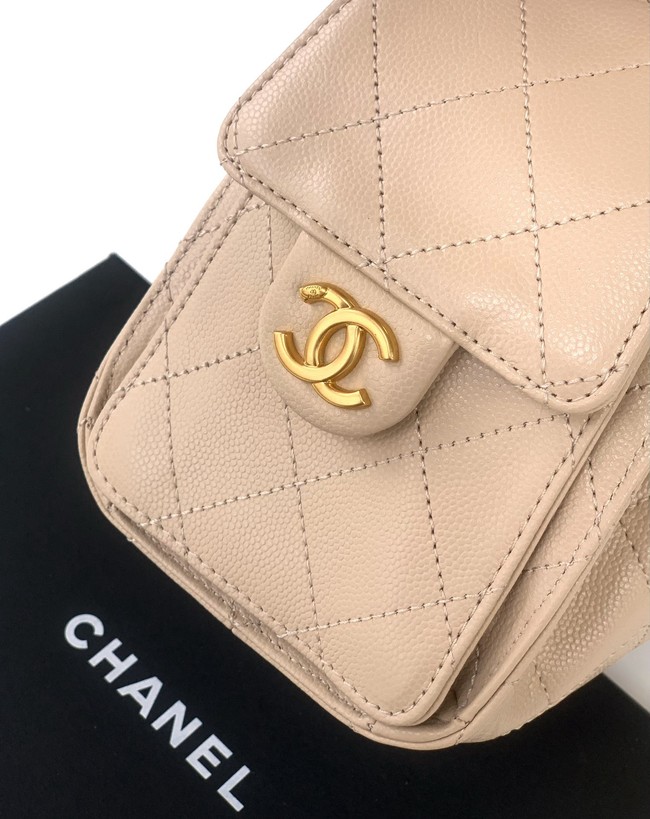 CHANEL 25 MINI HANDBAG AS5631 Apricot