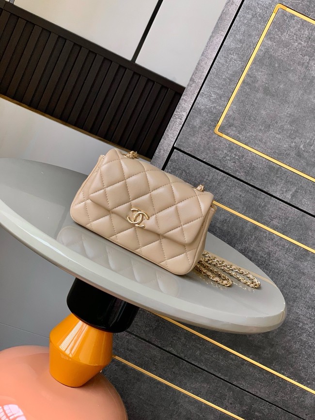 Chanel CLASSIC Original Lambskin 11.12 HANDBAG AS6563 light apricot
