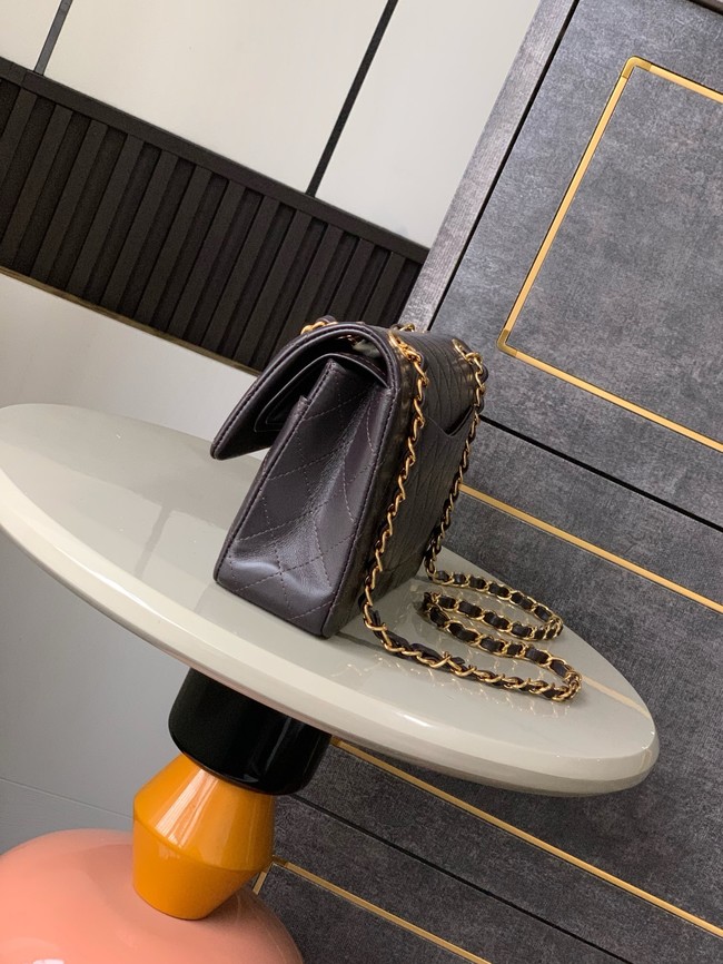 Chanel CLASSIC Original Leather 11.12 HANDBAG 1112 dark brown