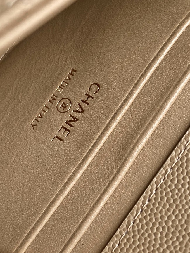 Chanel MINI FLAP BAG CLUTCH WITH CHAIN Gold-Tone Metal AP3238 gray