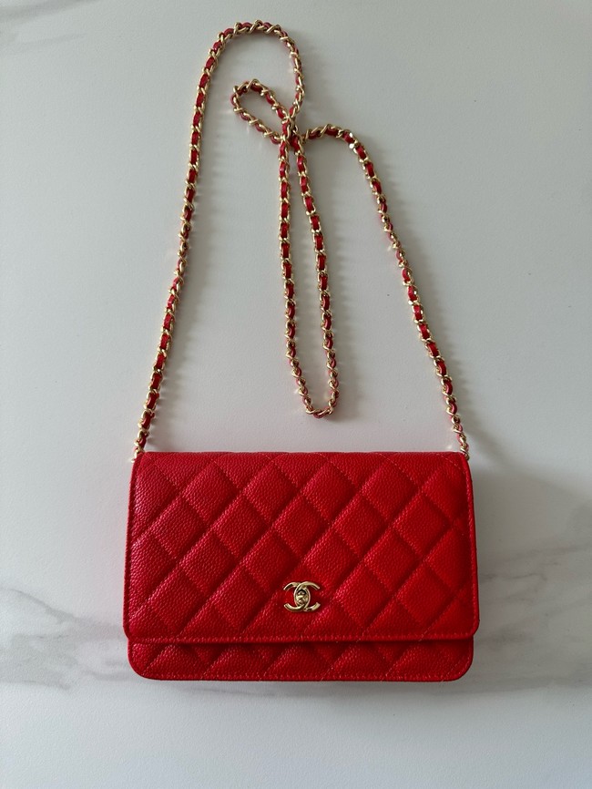 Chanel Classic Wallet On Chain Grained Calfskin AP4241-11