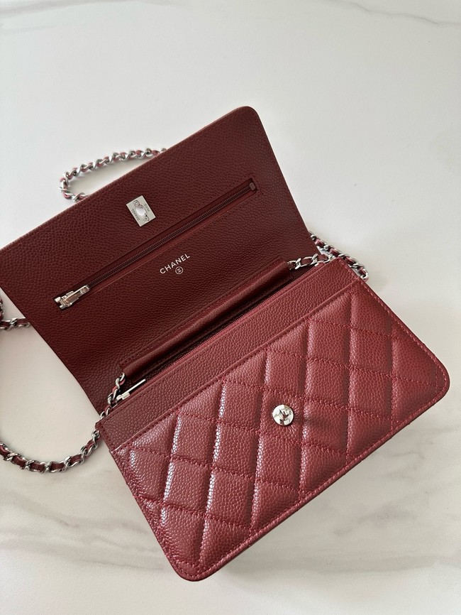 Chanel Classic Wallet On Chain Grained Calfskin AP4241-14