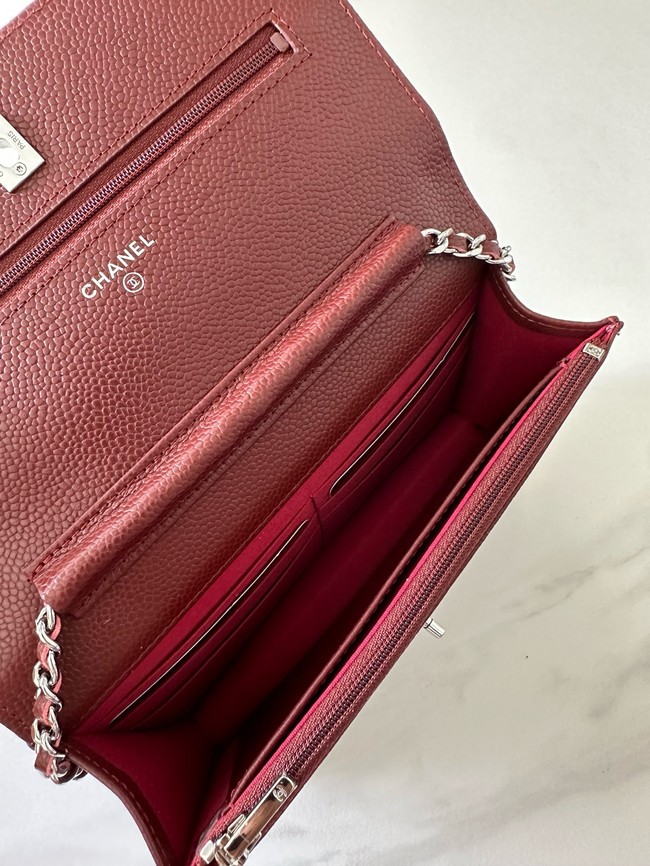 Chanel Classic Wallet On Chain Grained Calfskin AP4241-14