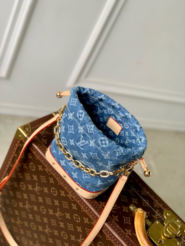 Louis Vuitton NEW Nano Noe M83043 Denim Blue