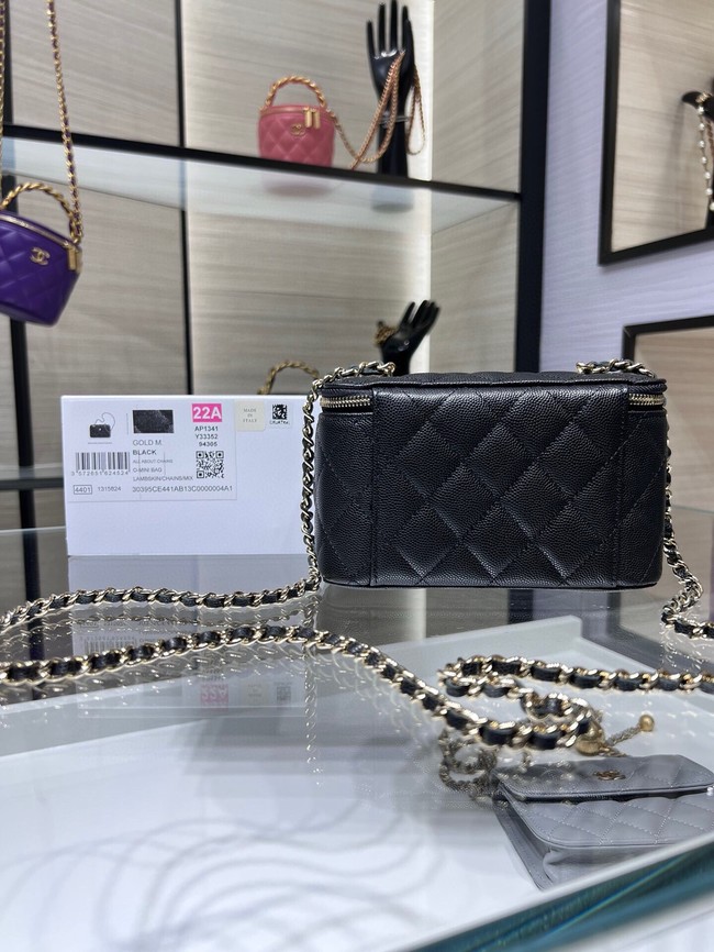 CHANEL Classic Small Vanity with Chain AP1341 black