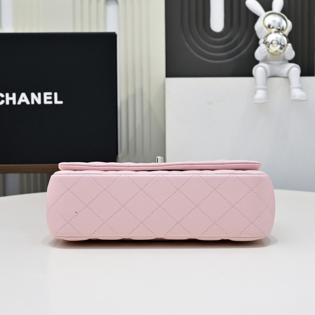 Chanel SMALL FLAP BAG CLUTCH WITH CHAIN Gold-Tone Metal AS5554 PINK