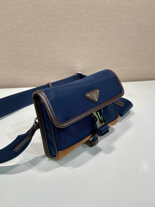 Prada Re-Nylon and Saffiano leather smartphone case 2ZH108 blue