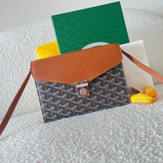 Goyard Calfskin Leather Shoulder Bag 55698 brown